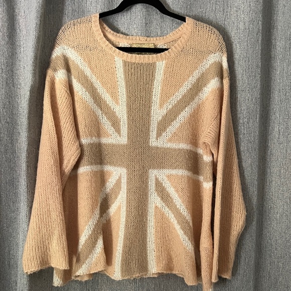 Wildfox Peach Union Jack Sweater - Picture 2 of 9